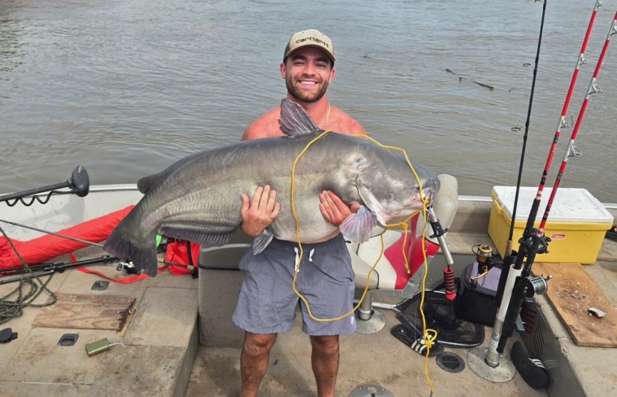 Man catches ‘monster' 86-pound catfish from Missouri River