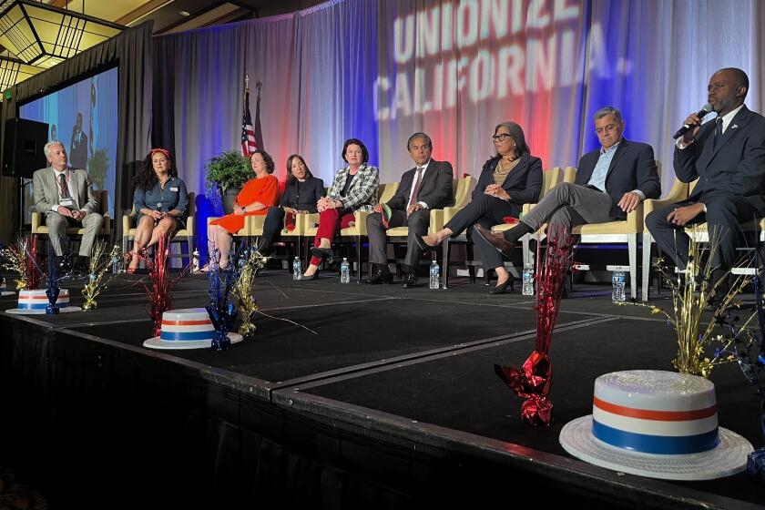 California labor leaders grill Democrats running for governor on AI, benefits for strikers