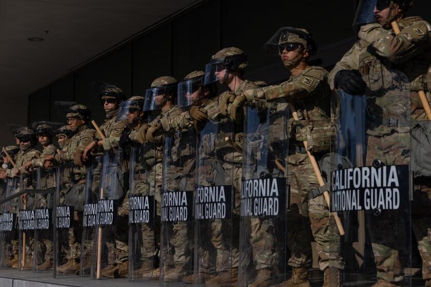 U.S. military asks Trump administration to return some National Guard troops to California command