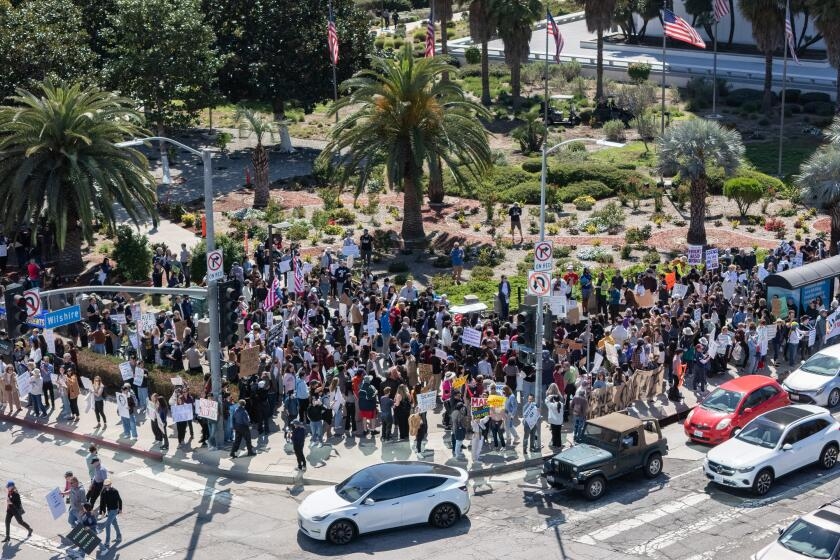 'What would Albert do?': Scientists from UCLA, USC protest Trump's policy changes