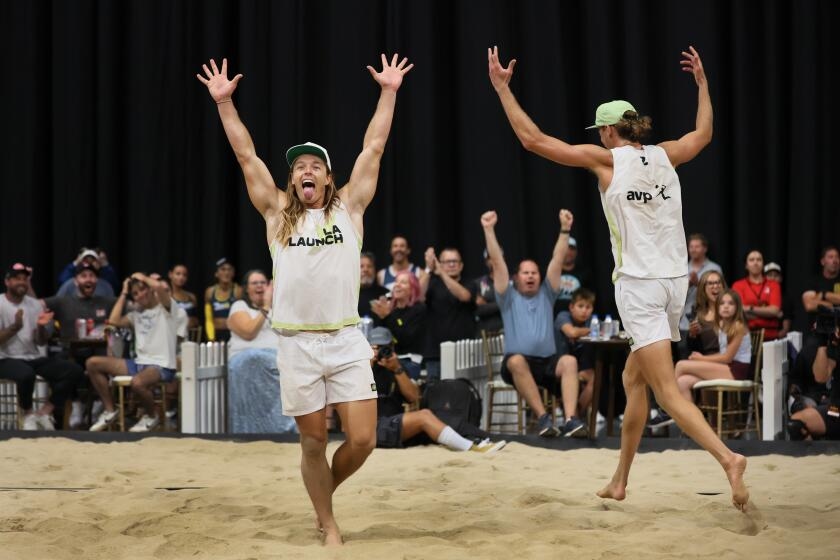 L.A. Launch's Hagen Smith inspired by his father during AVP League play at Intuit Dome