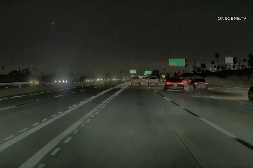 Video shows dramatic crash on L.A. freeway as speeding motorists smash into cars