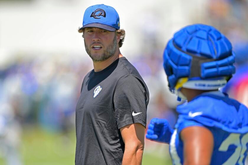 Matthew Stafford won't take part in Rams' joint practice with Cowboys