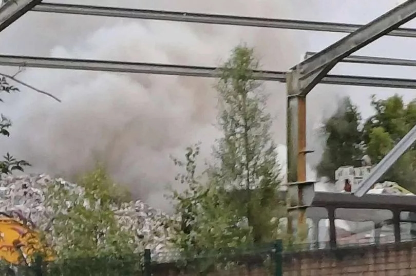 Huge blaze involving 'illegal waste' erupts as residents told to close windows