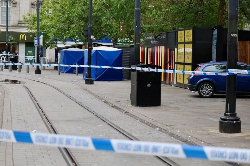 Man left seriously injured after being stabbed in Piccadilly Gardens with four police tents in place