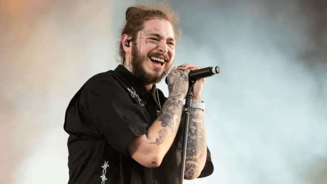 Post Malone Falls Off Stage at His Concert