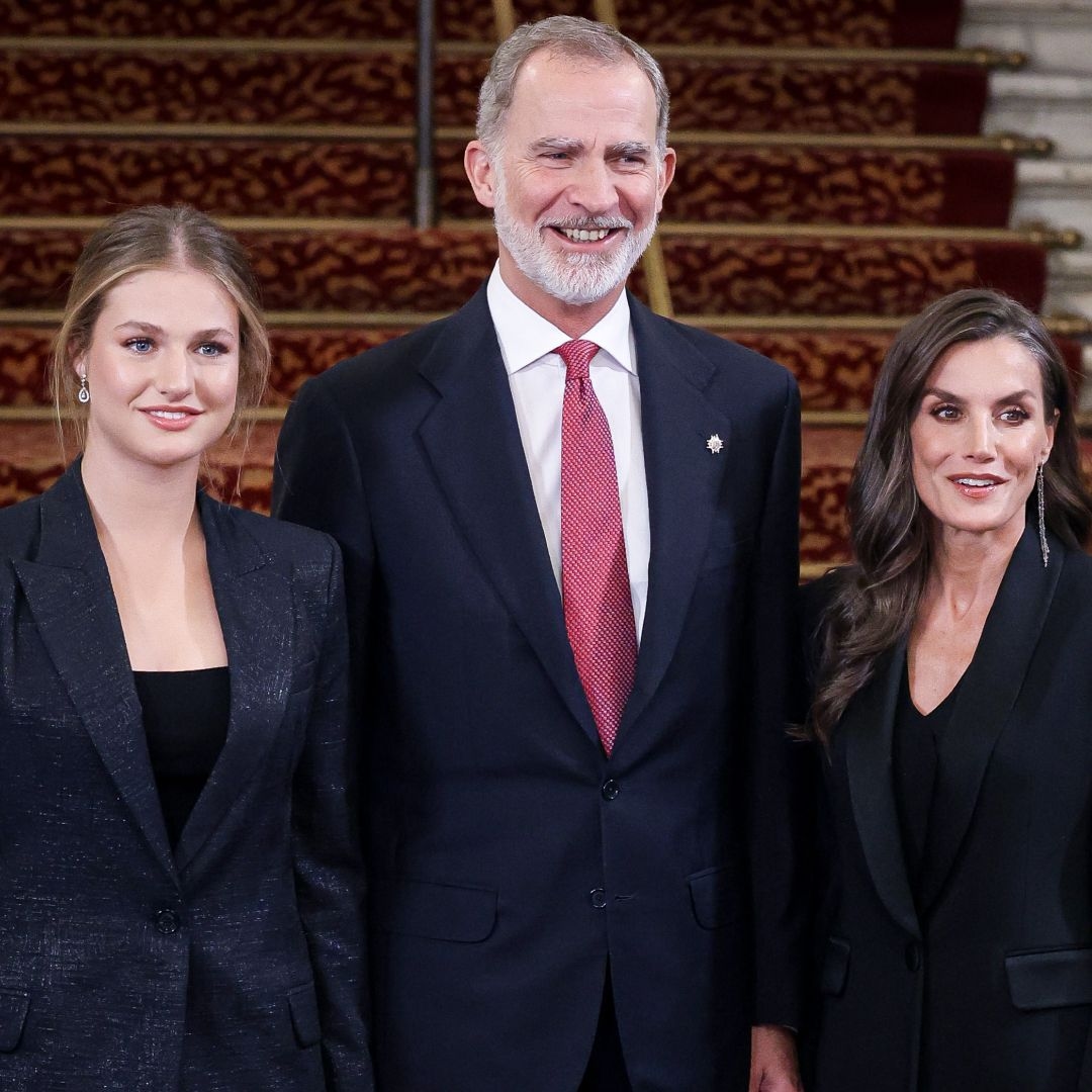 The Future Queen of Spain Glitters in a Queen Letizia-Inspired Power Suit During an Outing With Her Royal Parents