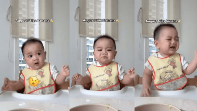 Video: Baby Goes Through Multiple Emotions While Trying Out a Banana