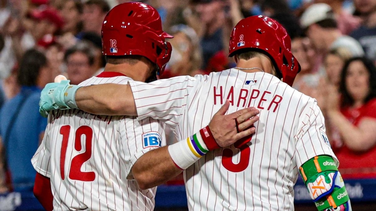 'I can't see him in any other uniform' — Bryce Harper on Kyle Schwarber