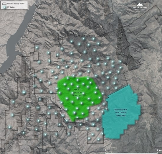 Hercules Metals Completes District-Scale MT-NSIP Survey on Hercules Property, Idaho