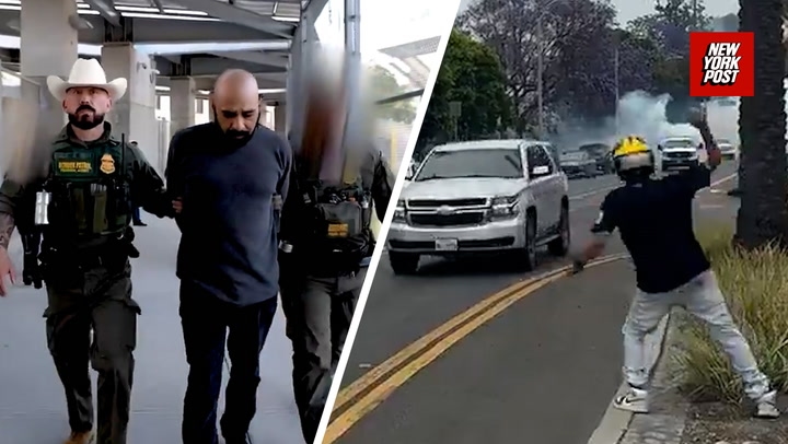 Brute on FBI's ‘most wanted' list for tossing cinderblocks during anti-ICE riots busted