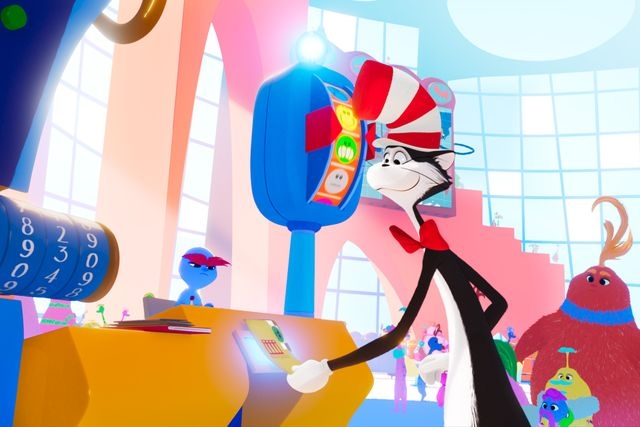 Bill Hader's Cat in the Hat Gets Pepper-Sprayed and Uses a Flip Phone in First Trailer for the Dr. Seuss Movie