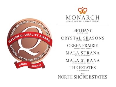 Seven Monarch Healthcare Management Communities Earn 2025 AHCA/NCAL Bronze National Quality Award