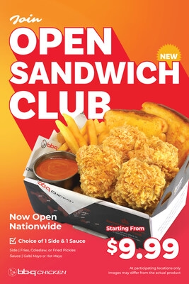 bb.q Chicken Debuts the Open Sandwich Club in Celebration of National Fried Chicken Day