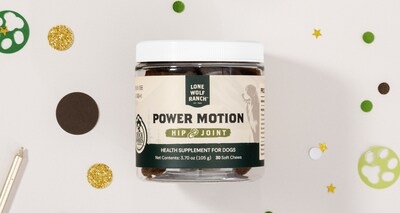 Chuck Norris Lone Wolf Ranch Launches Power Motion, Premium Hip & Joint Supplement for Active Dogs