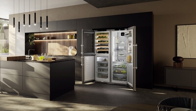 Liebherr awarded 2025 Red Dot Design award for new side-by-side refrigerator-freezer with an integrated wine compartment