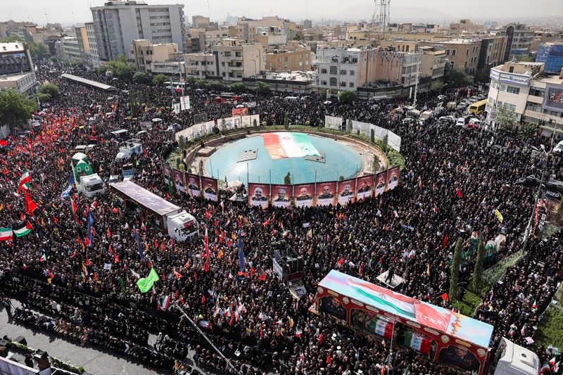 Iran holds funeral for commanders and scientists killed in war with Israel