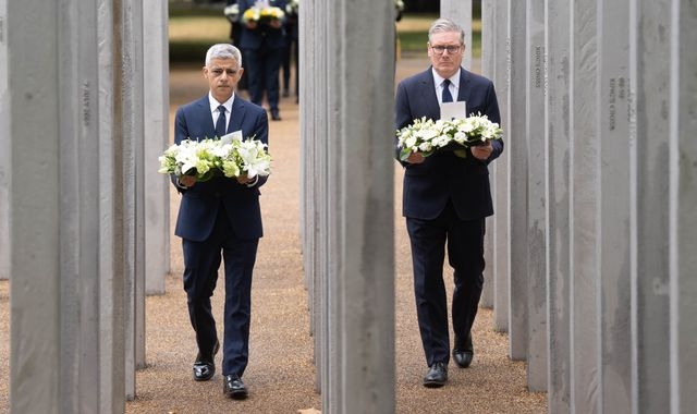 Thousands of petals fall to remember 7 July victims 20 years on