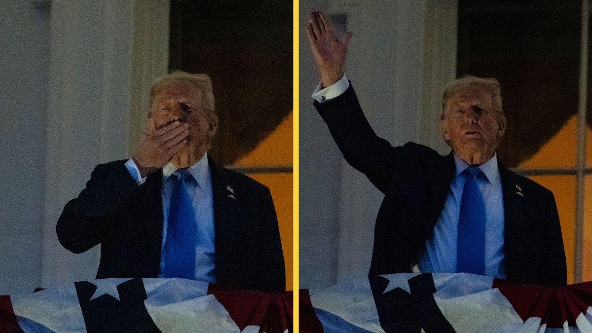 Fact Check: Posts claim Trump gave 'Nazi salute' at Fourth of July fireworks. Here's what we know