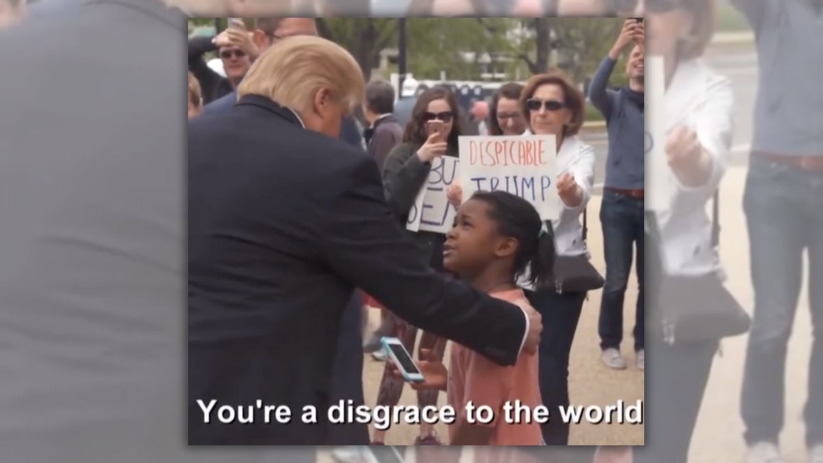 Fact Check: Posts claim girl called Trump 'a disgrace to this world.' Here's the real story