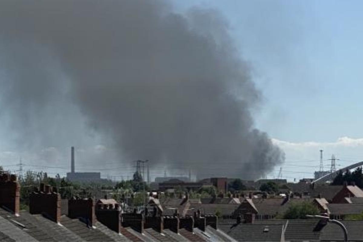 Emergency services called to massive fire at Newport industrial estate