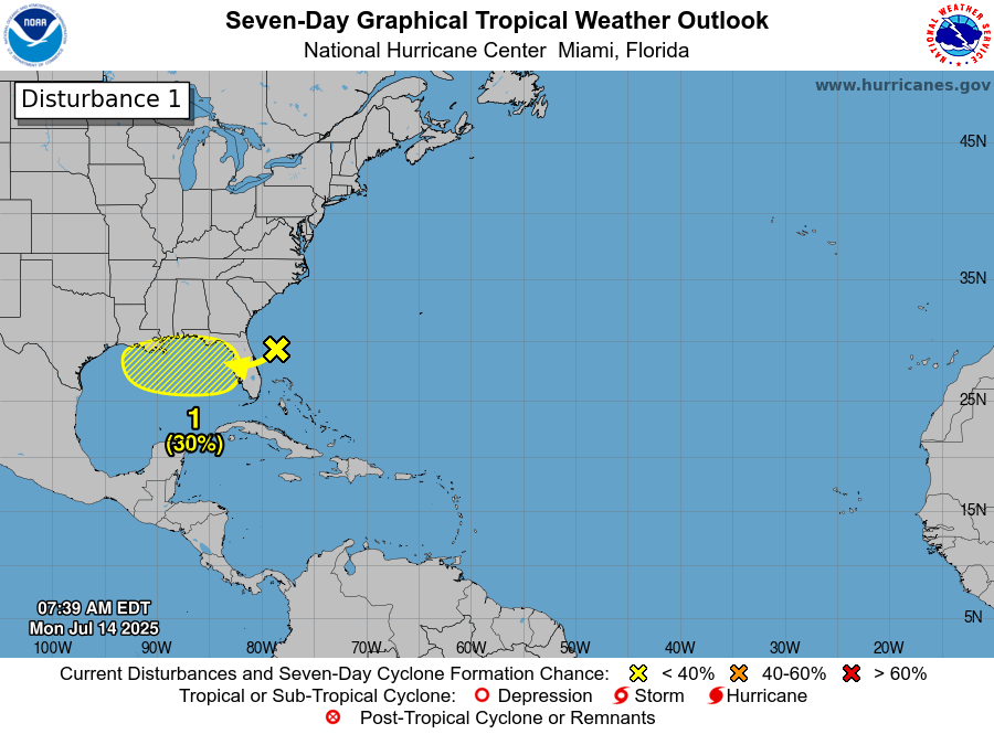 As Tallahassee endures heat wave, Hurricane Center monitors Invest 93L Florida rainmaker