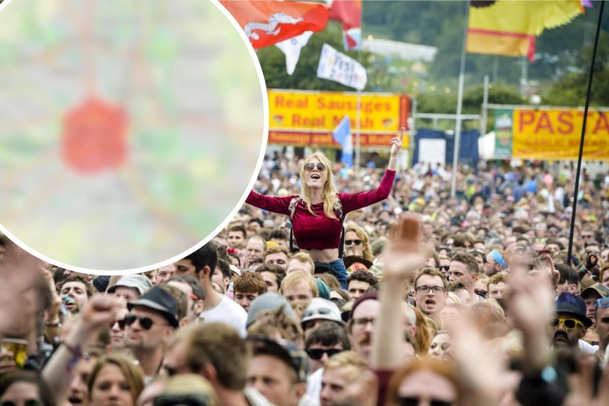 The size of Glastonbury festival's venue compared to places in Bolton