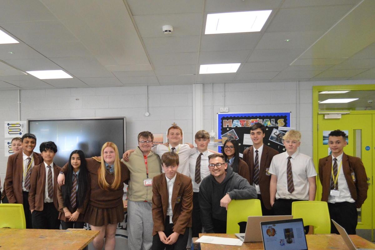 Astley Bridge school students show off designs for projects to assist the disabled