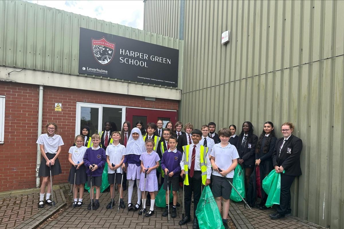 Schoolchildren across Bolton lead by example as they clean up local parks