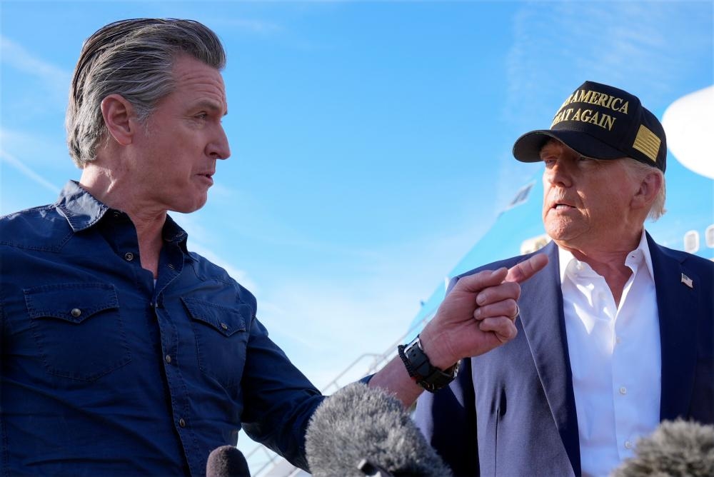 ‘This moment was thrust upon him': Gavin Newsom steps up to parry Trump's ‘wrecking ball' attacks on American democracy