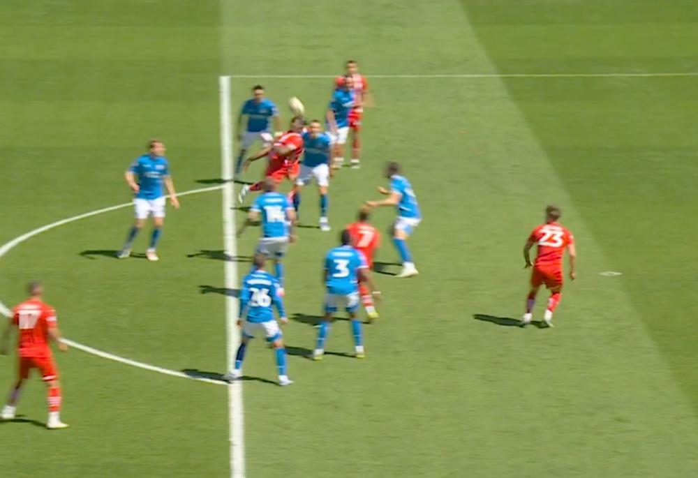 What is the furthest a footballer has been offside when scoring a goal?