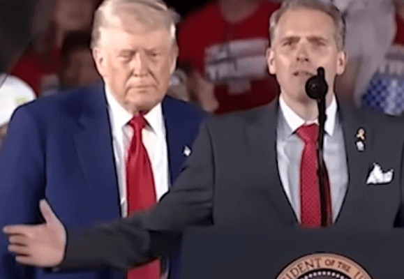 Blink And You'll Miss CNN's Scott Jennings' Cringe Rally Moment With Donald Trump
