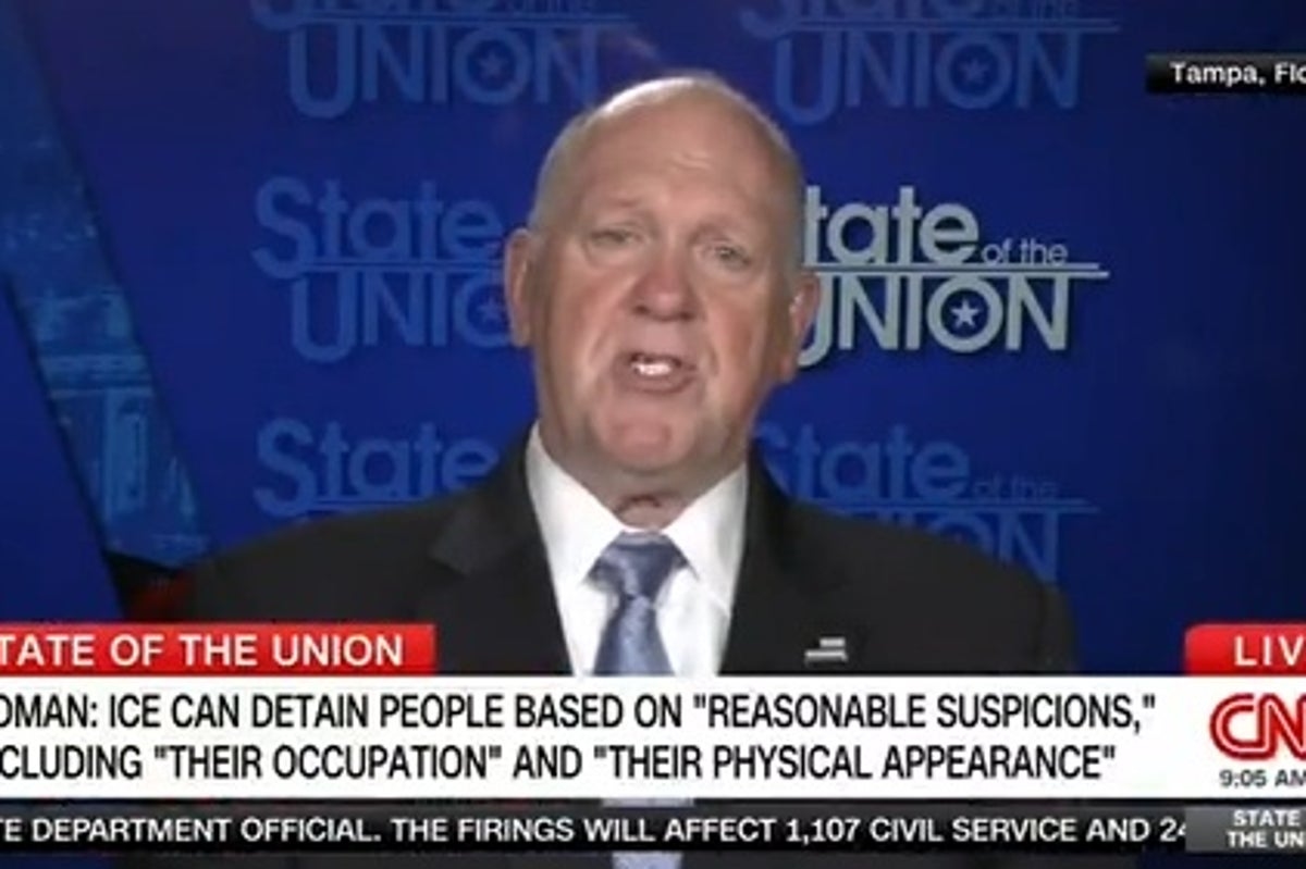 ‘Get out of here, you loser': Border czar Tom Homan lays into heckler and later admits US citizens are swept up in raids