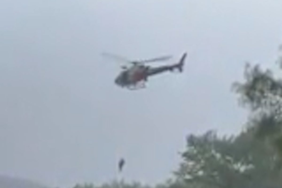 Texas flood victim clinging to tree is airlifted out of danger in dramatic rescue