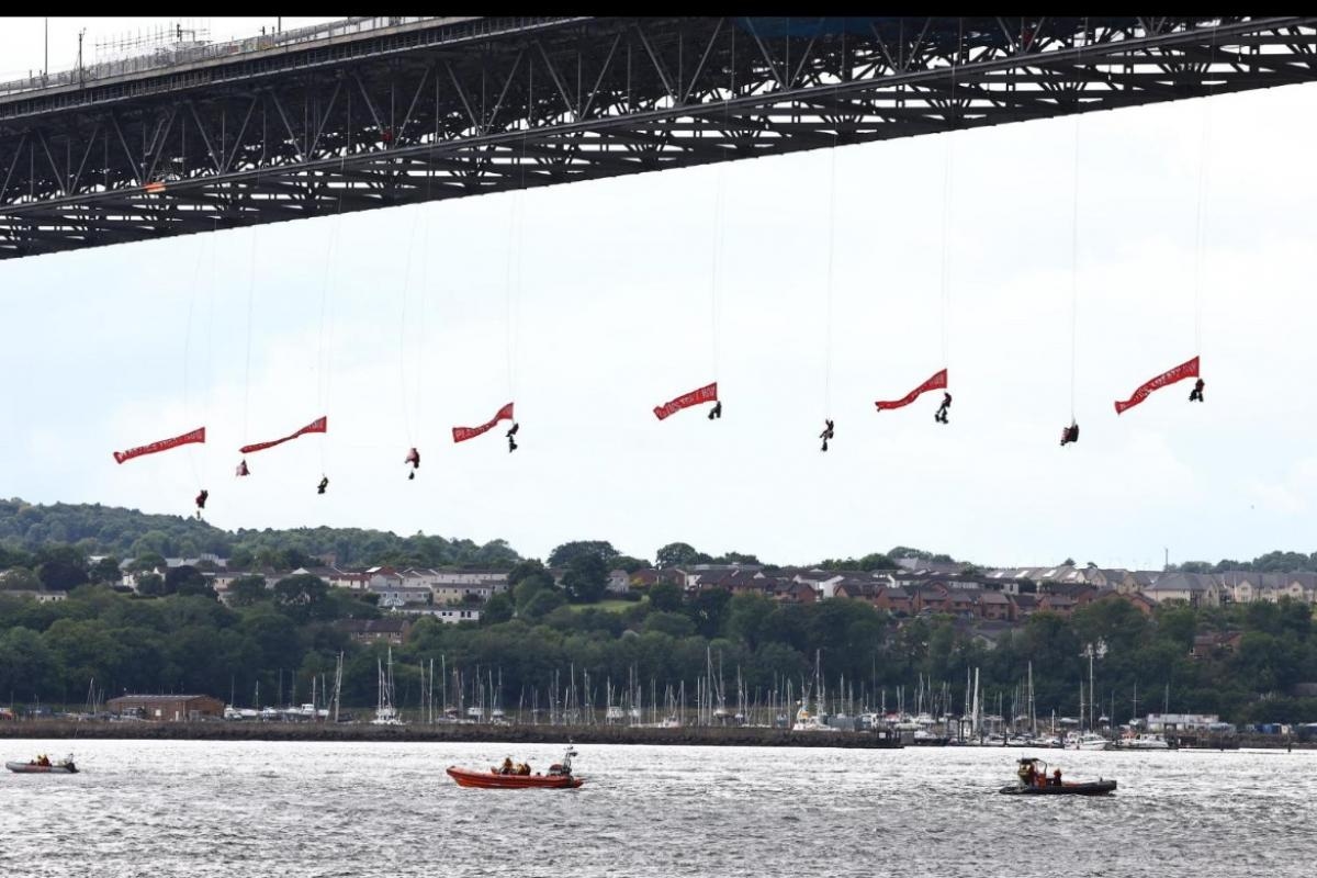 Greenpeace activists arrested as Forth Road Bridge protest ends
