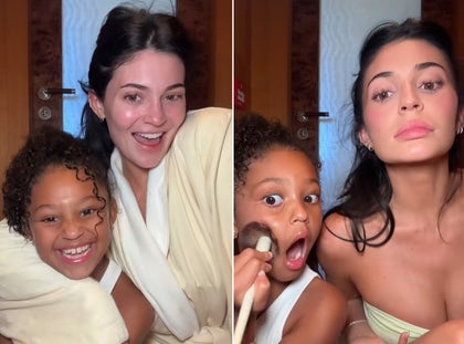 Kylie Jenner and Daughter Stormi, 7, Film Adorable Makeup Tutorial Video Together