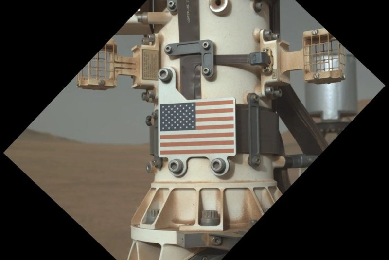 Red, white and blue on the Red Planet
