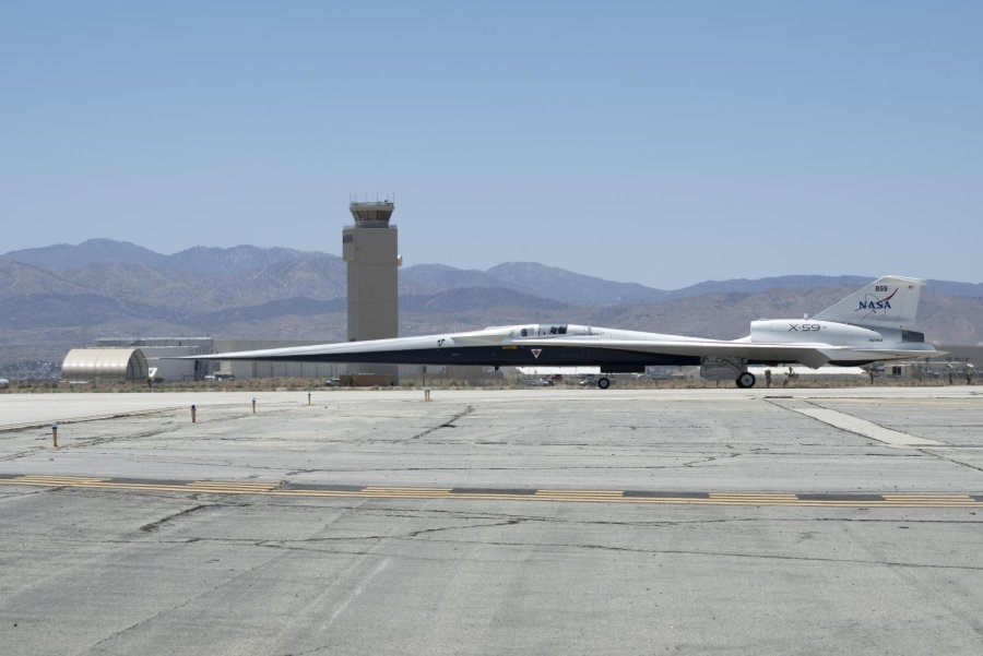 NASA's X-59 moves under its own power