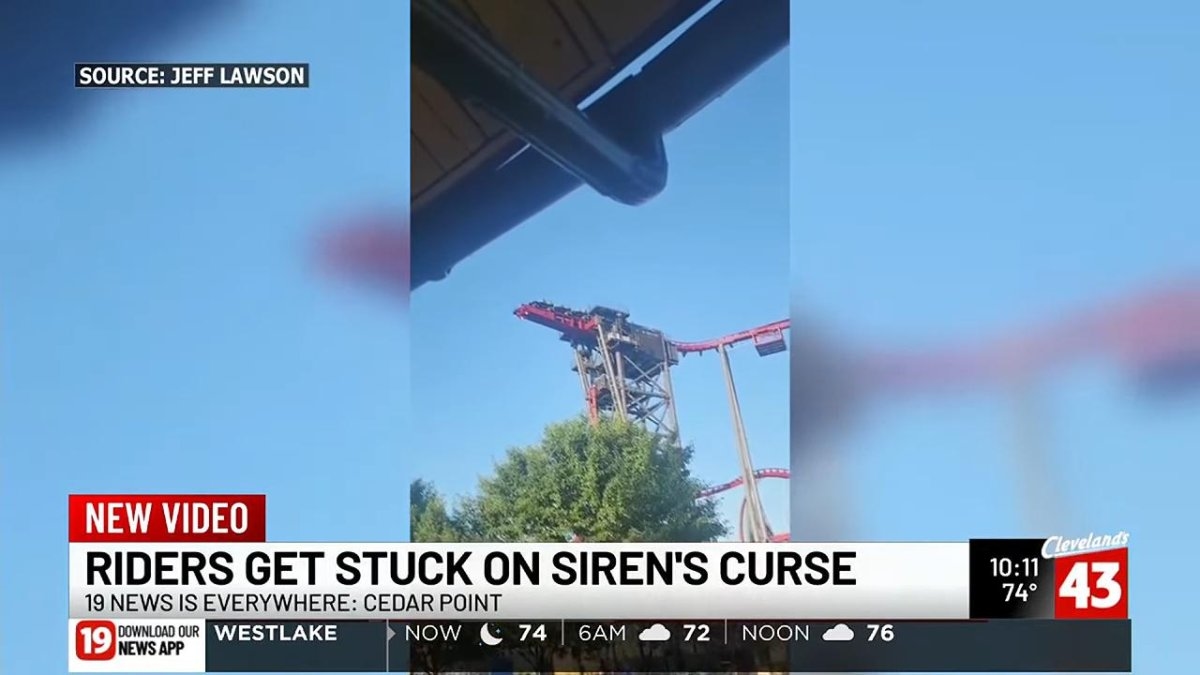 Watch: New Cedar Point ride strands riders on opening day