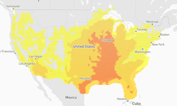 Map shows which states are facing dangerous heat