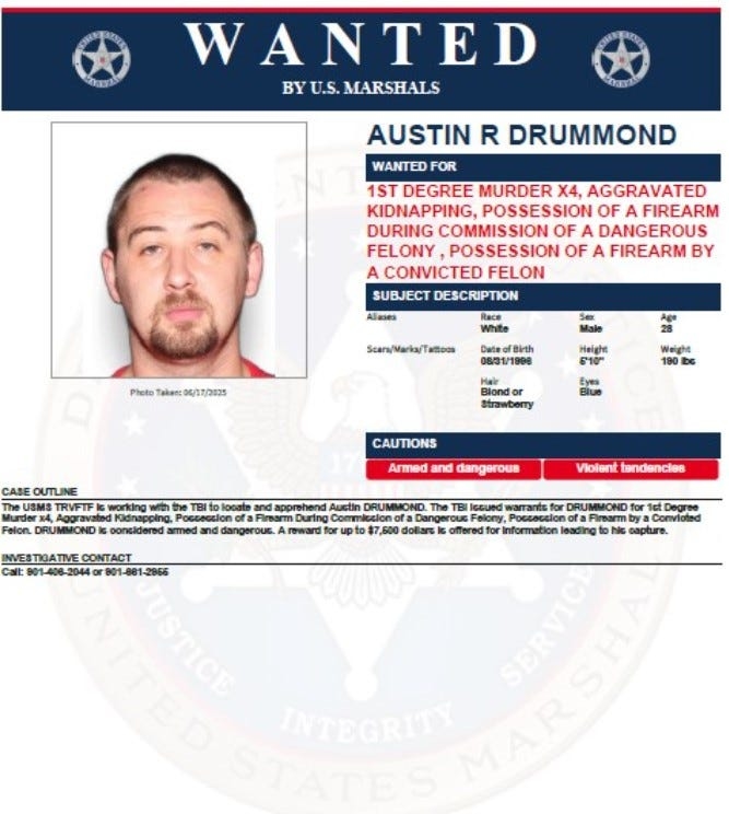 An abandoned baby. A murdered family. Now, a suspect is wanted.