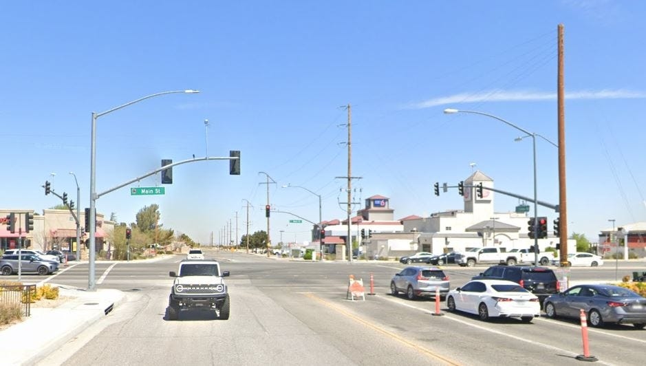 Pedestrian fatally struck by car along Main Street identified as Hesperia man, 56