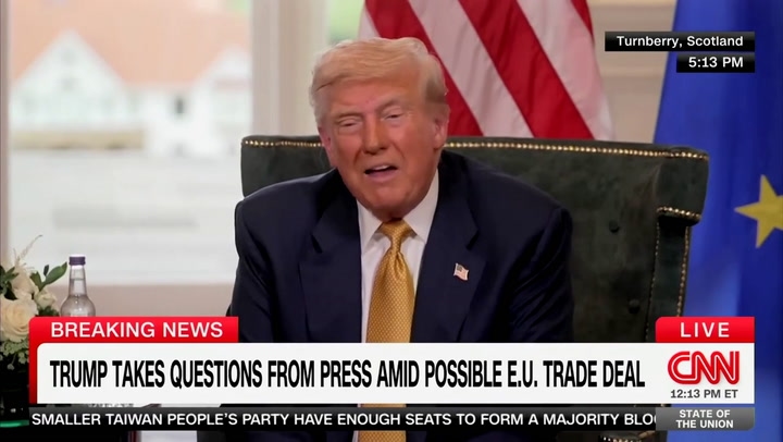 The president went on a wild rant about the energy source, claiming wind turbines are a 'con job' and drive whales 'loco.'