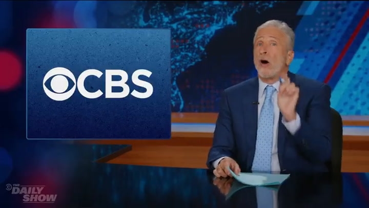 'I'm not giving in, I'm not going anywhere... I think,' the 'Daily Show' host declared.