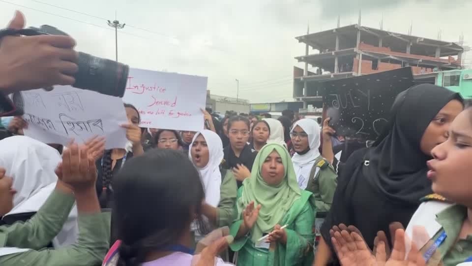 Bangladesh students protest after air force jet crash kills 31