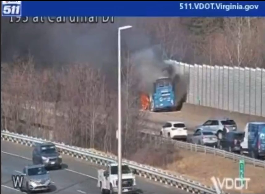 Bus fire causes significant delays on I-95 in Woodbridge