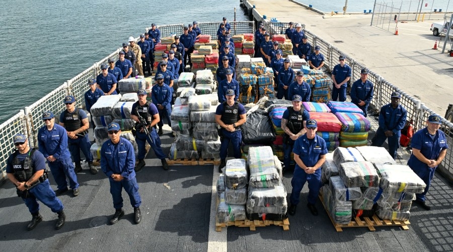 Coast Guard offloads $138 million in drugs from Caribbean