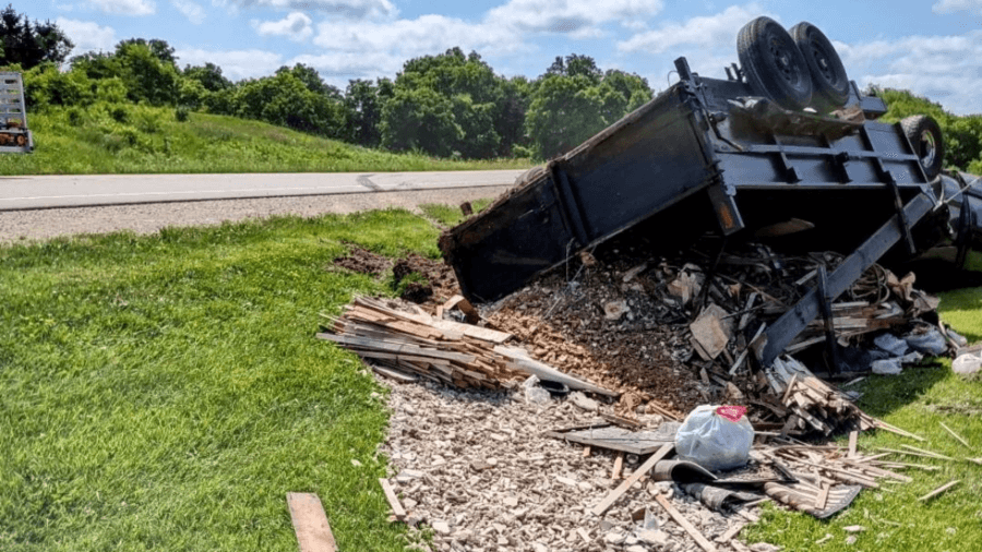 Wisconsin driver escapes serious injuries in pickup truck rollover crash
