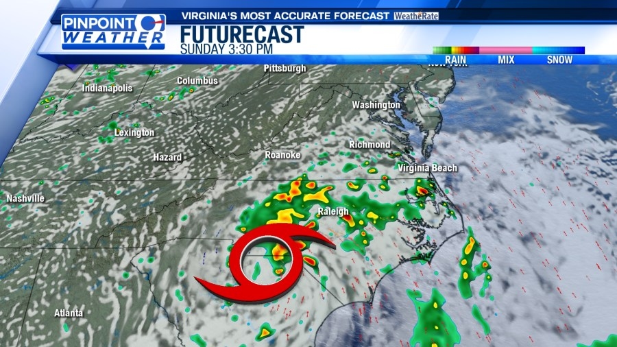 Pinpoint Weather: Tropical Storm Chantal to bring some rain tomorrow