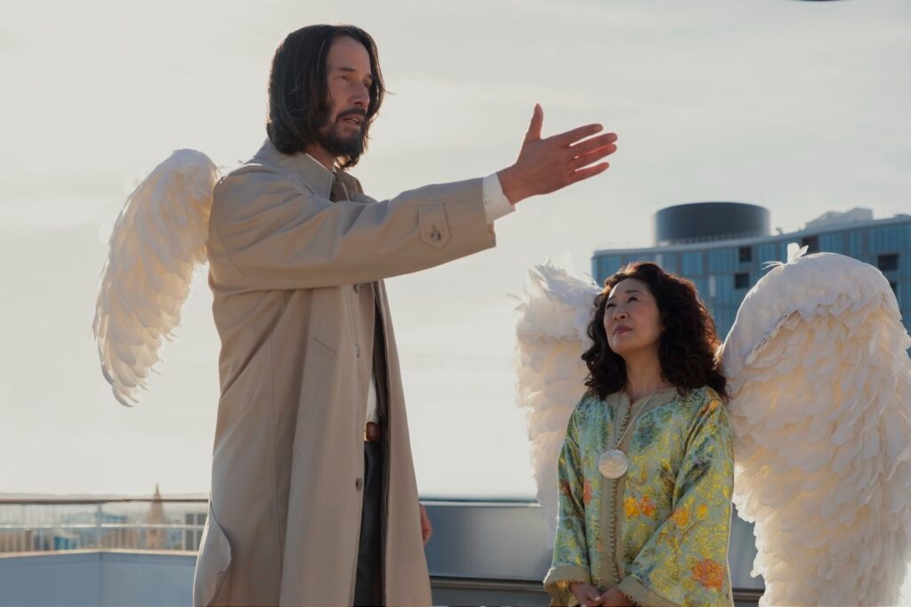 Keanu Reeves Becomes an Angel (Literally) in Aziz Ansari's ‘Good Fortune' And Yes, It Looks Hilarious